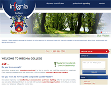 Tablet Screenshot of insigniacollege.com